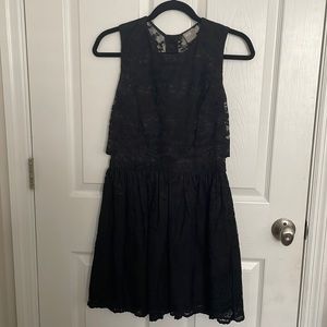 Black lace dress